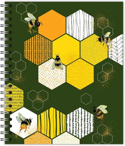 Vista 23 de Cuaderno pequeño de diseño encuadernado en espiral, diseño de puesta de sol en la playa, 9.75 x 7.5 pulgadas, 70 hojas, 100% reciclado, poages