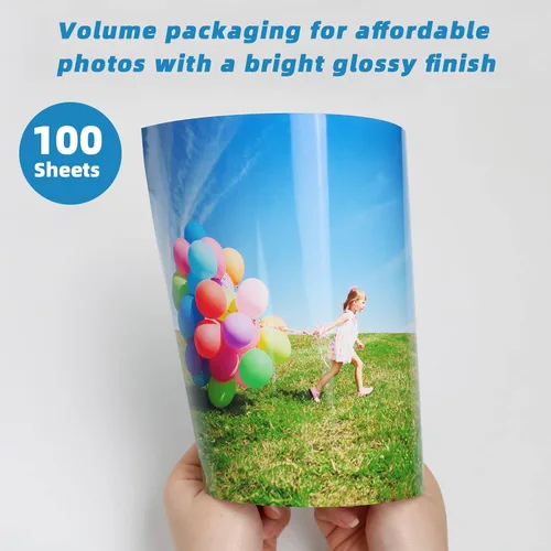 Vista 4 de Uinkit 100 hojas de papel fotográfico brillante 11x17 solo lado+100 hojas de laminación 3mil hojas 11.5x17.5inche bolsas de laminación Producto