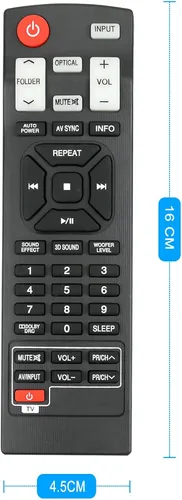 Vista 3 de AKB73575402 Reemplazo de control remoto para LG Sound Bar NB2420A NB2520A NB2530A NB3520A NB3530A NB3730A NB3531A NB3532A S33A1-D Sistema de barra