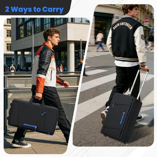 Vista 12 de Estuche para controlador de DJ con ruedas, bolsa de DJ rodante para DJ
