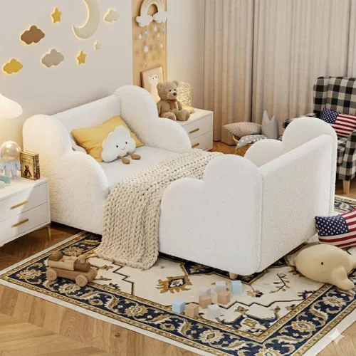 Vista 14 de DoCred Cama infantil, cama tapizada para niños y niñas