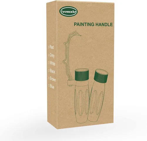 Vista 8 de Mango de Pintura WH01 para Miniaturas de Juego de Guerra con Bases de Modelo (Negro)