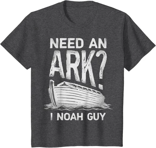 Vista 29 de Need an Ark I Noah Guy Funny Christian Men Women Pun Humour T-Shirt Negro