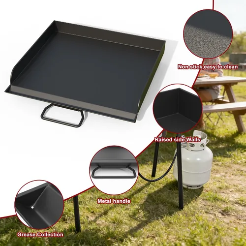 Vista 5 de Plancha universal plana para Camp Chef, sartén de 14 x 16 pulgadas para Camp Chef EX280LW YK60LW EX90LW EX60LW EX60LW SB30D EX60FP DB60D EX60P EX60B