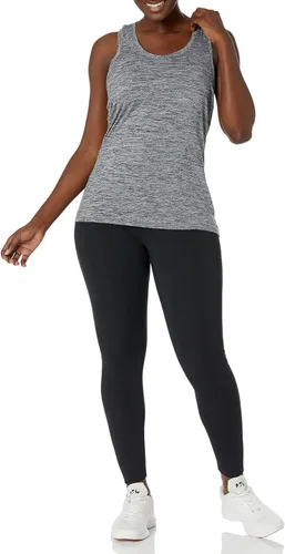 Vista 5 de Camiseta de tirantes Tienda Essentials para mujer, pack de 2 unidades, con espalda cruzada, ajuste suelto con tecnología elástica, Black Space