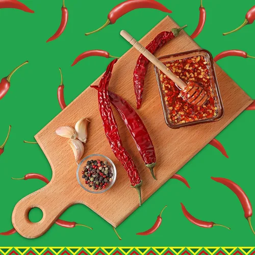 Vista 4 de Peryiter 4 piezas de decoración de fiesta de chile cocinero de 108 x 54 pulgadas, mantel de plástico para mesa rectangular, pimienta, suministros