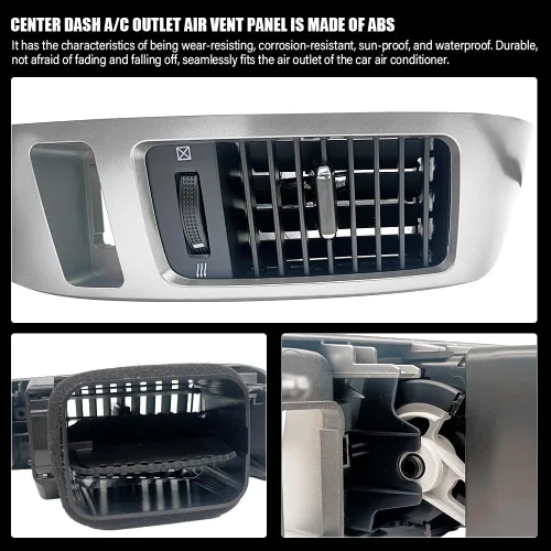 Vista 4 de Embellecedor de ventilación con marco de inserción para Toyota Prado Land Cruiser Lexus GX470 2003-2009, panel de salida de ventilación