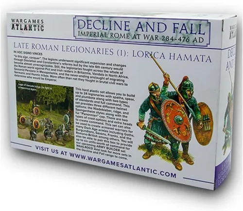 Vista 2 de Wargames Atlantic Declive and Fall: Imperial Rome at War - Legionarios romanos tardíos Lorica Hamata (24 figuras) Plástico duro de varias partes