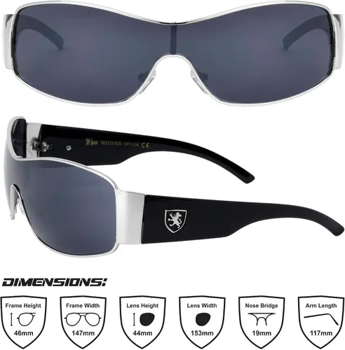 Vista 5 de Khan Fleet - Gafas de sol protectoras de una pieza