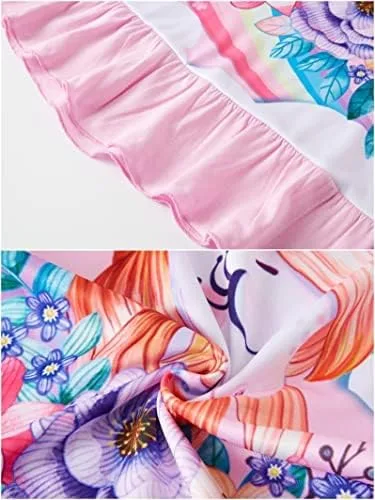 Vista 5 de Camisón adorable para niñas, paquete de 2 vestidos casuales, ropa de dormir de 2 a 9 años