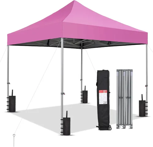 Vista 11 de GDY Tienda de campaña plegable Steeple de 10 x 10 pies para exteriores, kioscos plegables instantáneos portátiles comerciales, toldos de tubo
