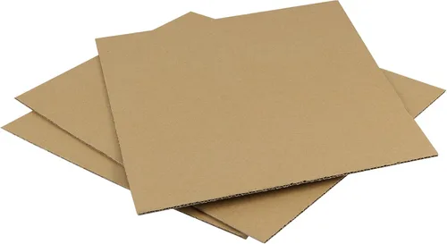 Vista 5 de PINGEUI 50 hojas de cartón corrugado de 10 x 10 pulgadas, hojas de cartón kraft marrón de 1/8 pulgadas de grosor, cartón corrugado para embalaje