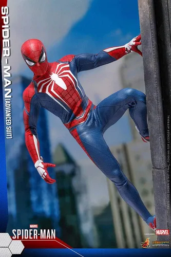 Vista 2 de Hot Toys Spider-Man Advanced Suit 1/6 Figura de sexta escala Marvel Video