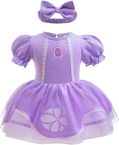 Vista 14 de Disfraz de princesa de Navidad para niñas, sirena, Bella, Sofía, para Halloween o cumpleaños, mameluco de tutú con diadema
