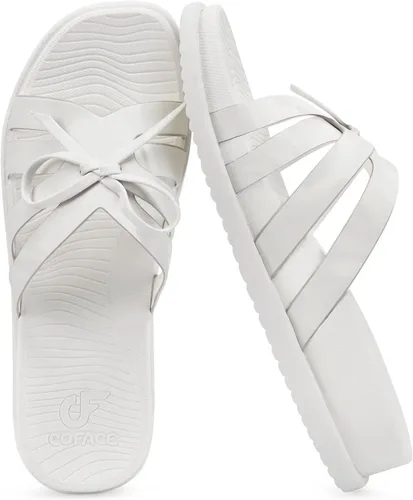Vista 13 de COFACE Sandalias ortopédicas elegantes para mujer, puntera cuadrada, cómodas, gruesas, atléticas, para recuperación, caminar, ligeras, de espuma