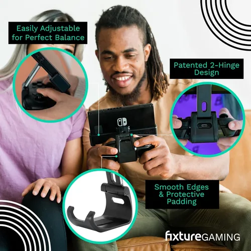 Vista 16 de Fixture S2 Bundle Gaming Console Monitor and Controller Mount with Carrying Case Compatible with Nintendo Switch OLED and Pro Controller