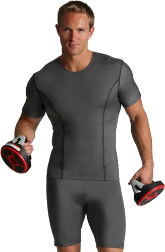 Vista 4 de Insta Slim musculosa de compresión muscular (Int) para hombre