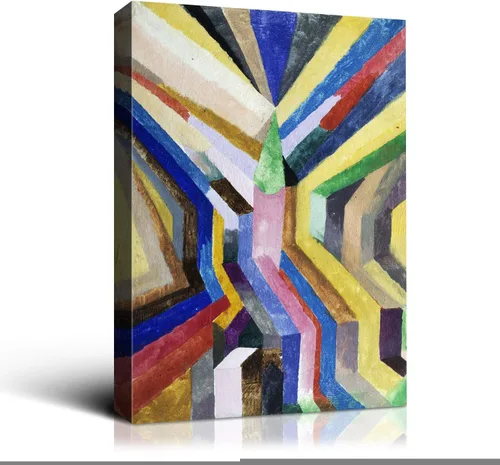 Vista 36 de Denzoer - Lienzo decorativo para pared, pintura abstracta, decoración de pared, pintura contemporánea con envoltura de galería, ilustraciones