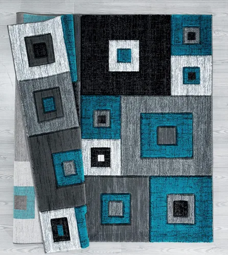 Vista 4 de United Weavers of America Bristol Cicero - Alfombra turquesa, 2'7" x 4'2