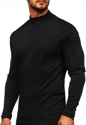 Vista 5 de Camisas térmicas de manga larga/corta para hombre, cuello alto, ajustadas, para hombre Estilo1-caqui