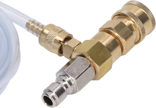Vista 9 de ZJchao Inyector químico para lavadora a presión 5000PSI Accesorios de acero inoxidable ajustables Kit de limpieza con construcción duradera