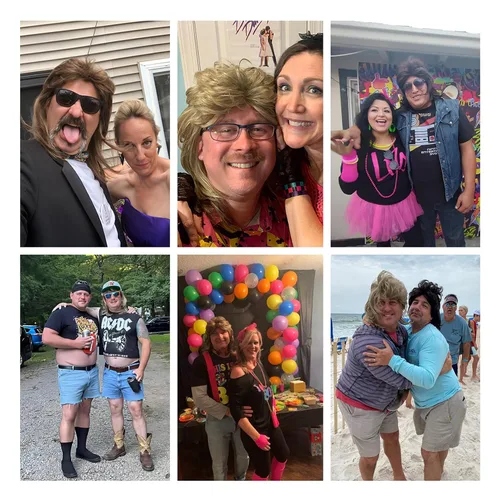 Vista 4 de Pelucas de salmonete para hombre, Joe Dirt, peluca emo, disfraces de los años 80, accesorio de fiesta de disfraces, peluca de cosplay, Halloween Man