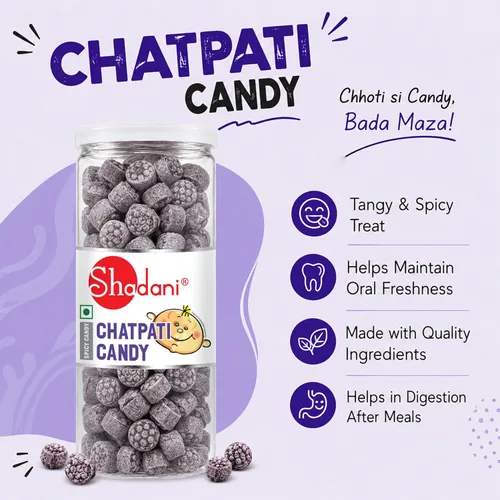 Vista 5 de Shadani Chatpati Caja de Dulces - Indio Especial Dulce y Picante 230 GR (8.11 oz)