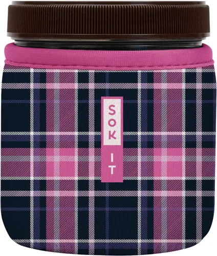 Vista 152 de Sok It IceCreamSok - Funda de neopreno aislada (flores abstractas, pintas de helado cónicas)