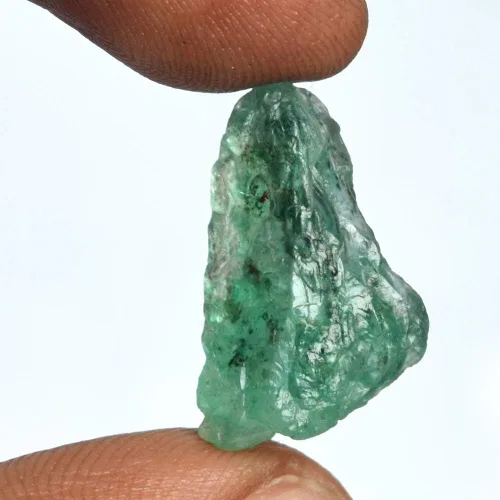 Vista 3 de GEMHUB Natural Rough Green Emerald Loose Gemstone Certified Raw Uncut Emerald Stone for Collection Jewelry Making and Lapidary Use