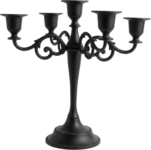 Vista 10 de Rely+ Candelabro de 3 brazos con portavelas cónicos para decoración de interiores, cocina, mesa, velas, candelabro para centro de mesa