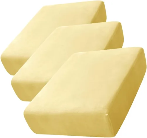 Vista 50 de CONRUSER Funda de cojín elástica de terciopelo suave, funda de cojín de felpa de terciopelo suave, fundas de sofá, protector de muebles con parte