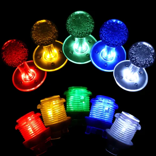 Vista 2 de SJJX Arcade Game LED DIY Kit Mechanical Keyboard Switch Arcade LED Button LED Joystick Controller Zero Delay USB Encoder for PC MAME Retropie JAMMA