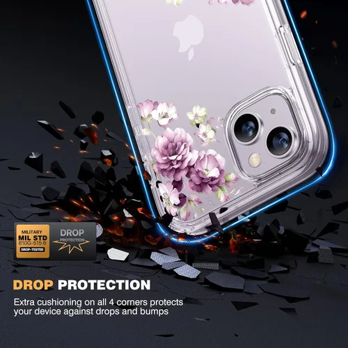 Vista 907 de DIACLARA - Funda transparente compatible con iPhone XR 6.1 pulgadas 2018