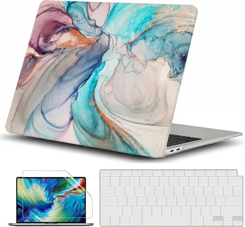 Vista 13 de GVTECH Funda para MacBook Air de 13 pulgadas (2010-2017) A1369 A1466 carcasa rígida de plástico, carcasa negra