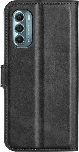 Vista 6 de Funda con tapa para Motorola Moto G Stylus 5G 2022 Funda protectora magnética de piel sintética para Moto G Stylus Folio Book Cover con soporte Negro