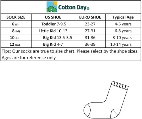 Vista 3 de COTTON DAY Kids Boys Fun Novelty Crew Socks Colorful Pattern Design Shark Scull Robot