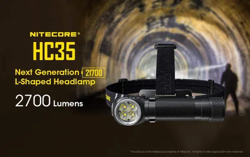 Vista 6 de Nitecore HC35 - Faro LED recargable - 4 x CREE XP-G3 S3 con 2 baterías recargables NL2153HP de alto rendimiento