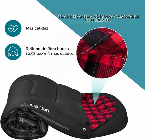 Vista 4 de KingCamp Sleeping Bag for Adults, 100% Flannel XL Big and Tall