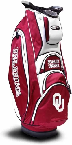 Vista 7 de Team Golf NCAA 10-Way Top with Integrated Dual Handle & External Putter Well, Cooler Pocket, Padded Strap, Umbrella Holder & Removable Rain Hood
