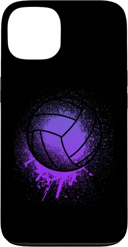 Vista 6 de iPhone 15 Jugador de Voleibol Deporte Niñas Mujeres Bday Purple Beach Team Case