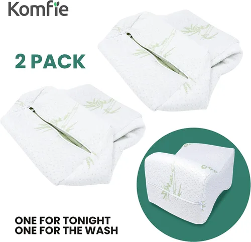 Vista 8 de Paquete de 2 fundas de almohada de repuesto para las rodillas, fundas de almohada de repuesto lavables para las piernas, fundas de almohada suaves