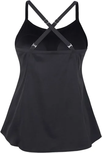 Vista 3 de JINXUEER - Bañador para mujer con espalda cruzada, talla grande