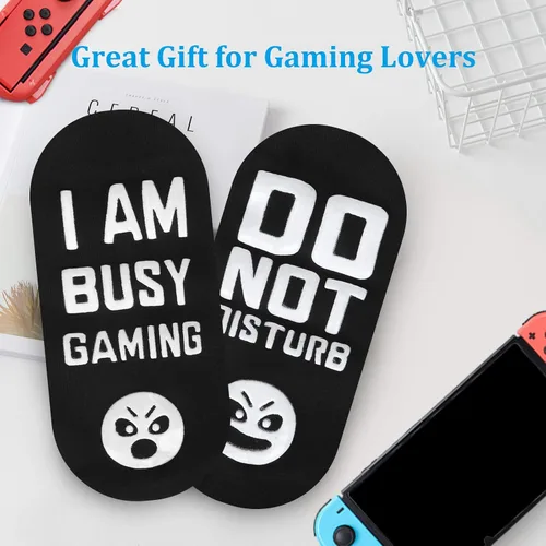 Vista 2 de Calcetines de juego Do Not Disturb IM regalo para adolescentes y niños calcetines de jugador para hombres padre papá nieto sobrino