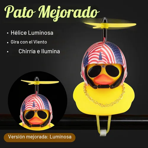 Vista 2 de wonuu Adornos de pato de goma para automóvil, decoración de tablero de instrumentos de pato amarillo, cuernos de bicicleta de pato con casco