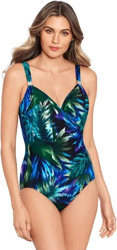 Vista 27 de Miraclesuit Traje de baño de una pieza con brasier con aros y control de abdomen para mujer