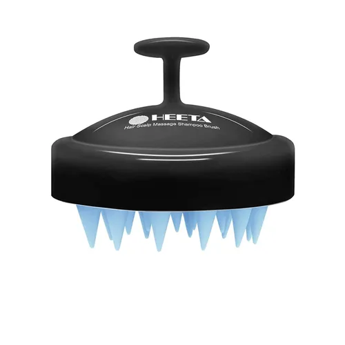 Vista 31 de Cepillo de masaje para cuero cabelludo Heeta, cepillo de silicona para aplicar champú, negro, Negro