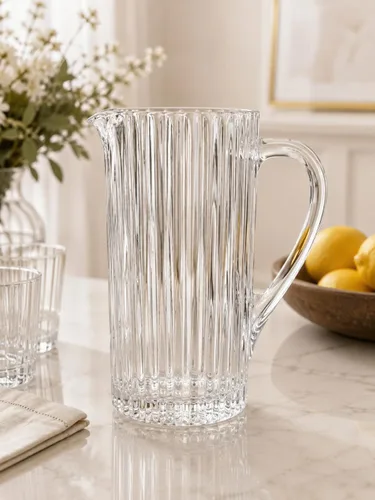 Vista 4 de RCR Timeless Crystal Glass - Jarra de cóctel de jugo de agua, 1,2 litros