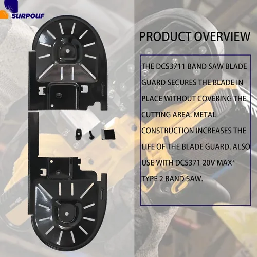 Vista 5 de DCS3711 compatible con DCS371 20V Max Metal Band Saw Blade Guard 4-1/2 in x 4-7/8 in