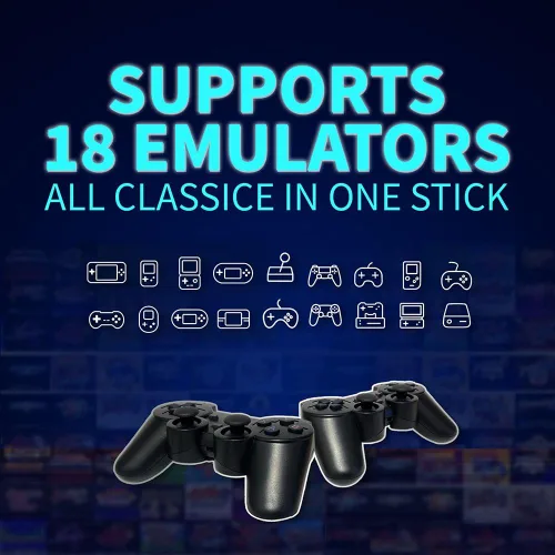 Vista 2 de 2025 Retro Gaming Console Pro - 4K HDMI Plug & Play Game Stick with 20,000+ Classic Games, 64GB Storage, Dual 2.4GHz Wireless Controllers, Supports