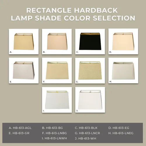 Vista 5 de Royal Designs, Inc. HB-613-12AGL Pantalla para lámpara de tapa dura rectangular, (5 x 10) x (8 x 12) x 9.5, Oro Antiguo